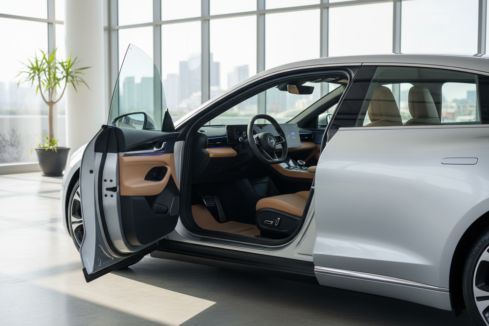 otwarte drzwi samochodowe